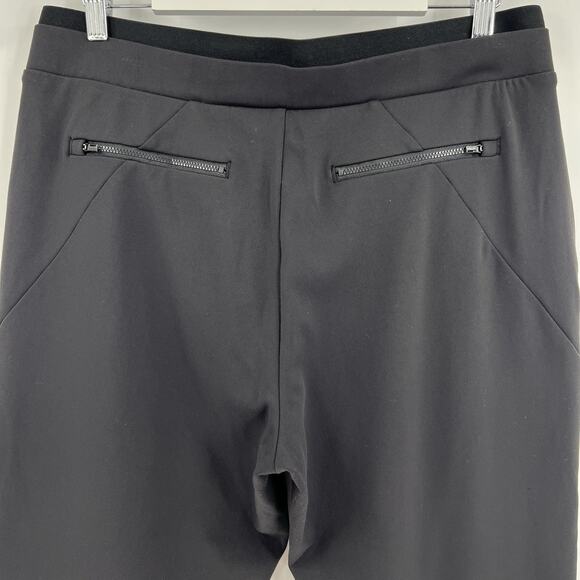 Athleta Venice Pintuck Ankle Pants Pull On Black High Rise 597887 Size Large - Picture 6 of 11